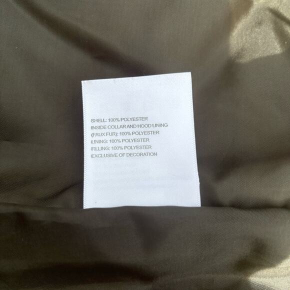 Laundry By Design Quilted Barn Jacket Chore Coat Size M Fleece Collar Olive Grn - Picture 5 of 6